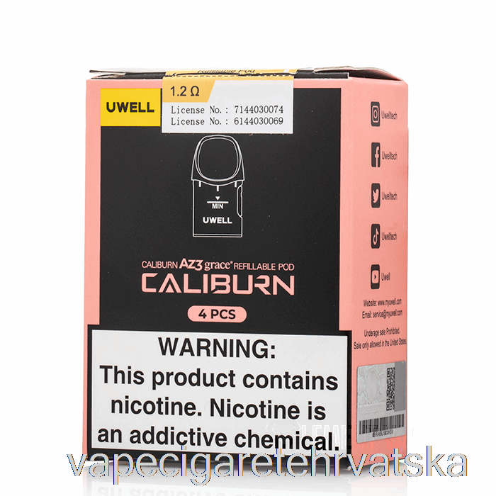 Vape Cigarete Uwell Caliburn Az3 Grace Zamjenske Pods 1.2ohm Az3 Grace Pods